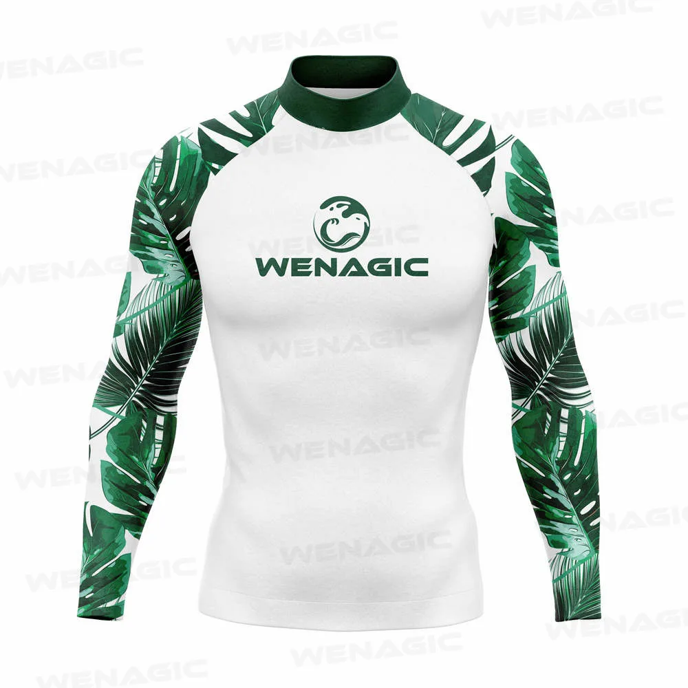 Men Swimming T-shirt Swimsuit Beach UV Protection Rash Guard Swimwear Diving Rashguard Long Sleeve Surfing Suits Surf T-shirt