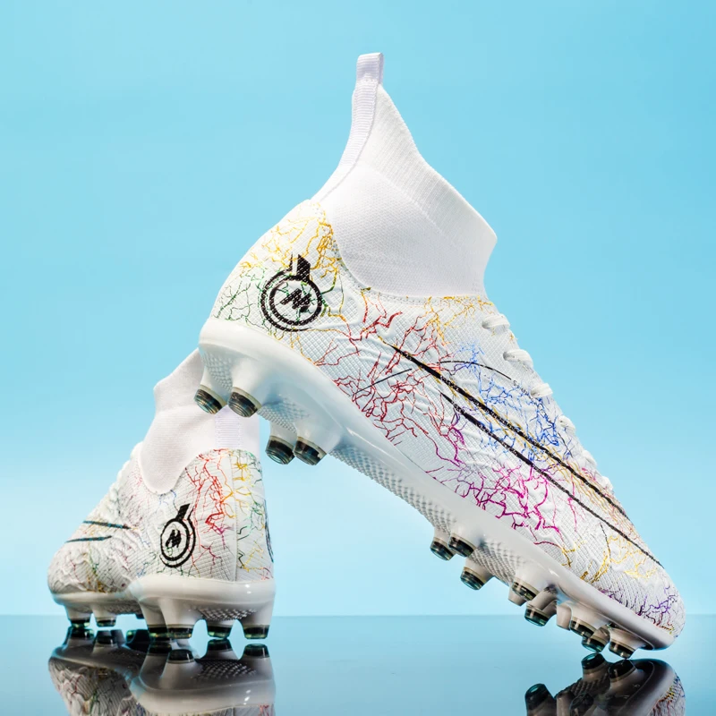2022 Man's Soccer Shoes Adult Kid TF/FG Outsole Non-Slip Unisex Football Cleats Outdoor Lawn Breathable Sneakers New Arrival
