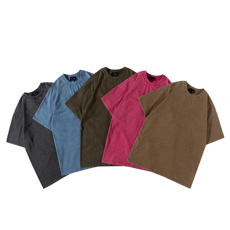 

Summer Vintage Distressed T Shirt Men Women Casual Solid Color Wash Old Cotton T-Shirt Oversized Tees Top