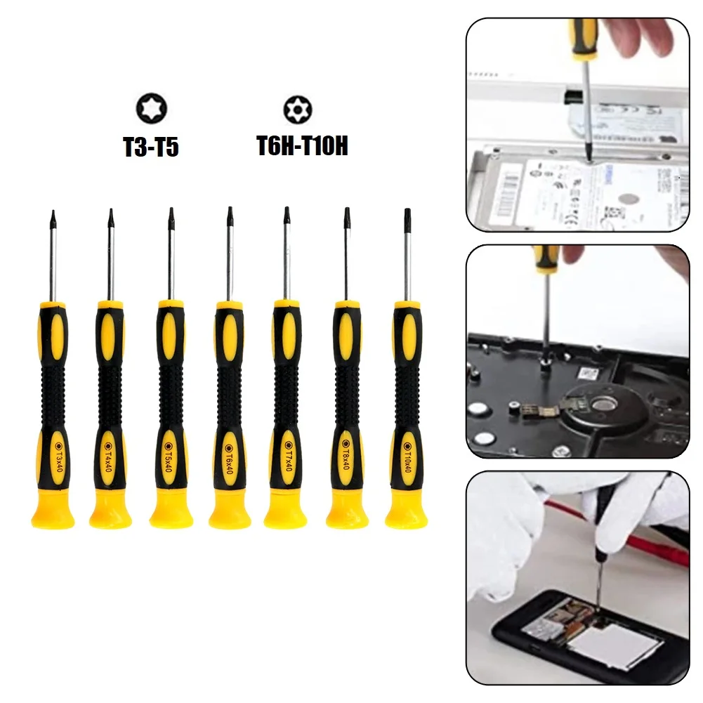 7 шт./компл. набор отверток T3-Torx мини-шестигранная отвертка ручка игровой консоли