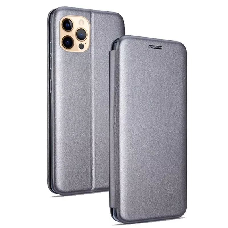 

NEW2023 Cover Case, book type, inside silicone, with iPhone 12 Pro Max Elegance Silver