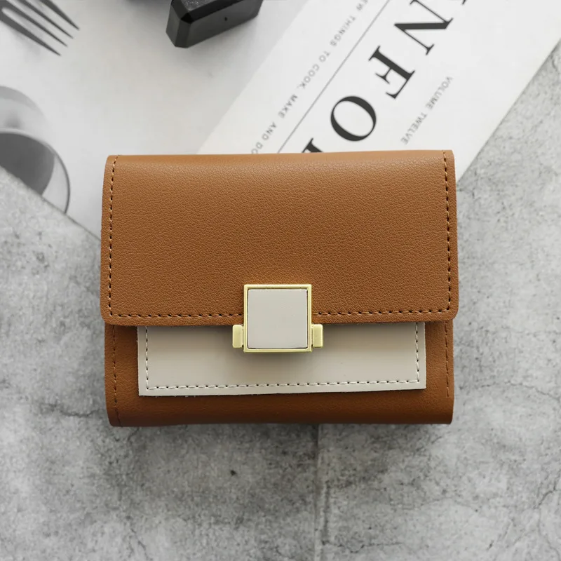 2023 Leather Women Wallets Lady Money Bags Zipper Coin Purse Woman Short Wallet Money ID Card Holder Bags Purses Pocket