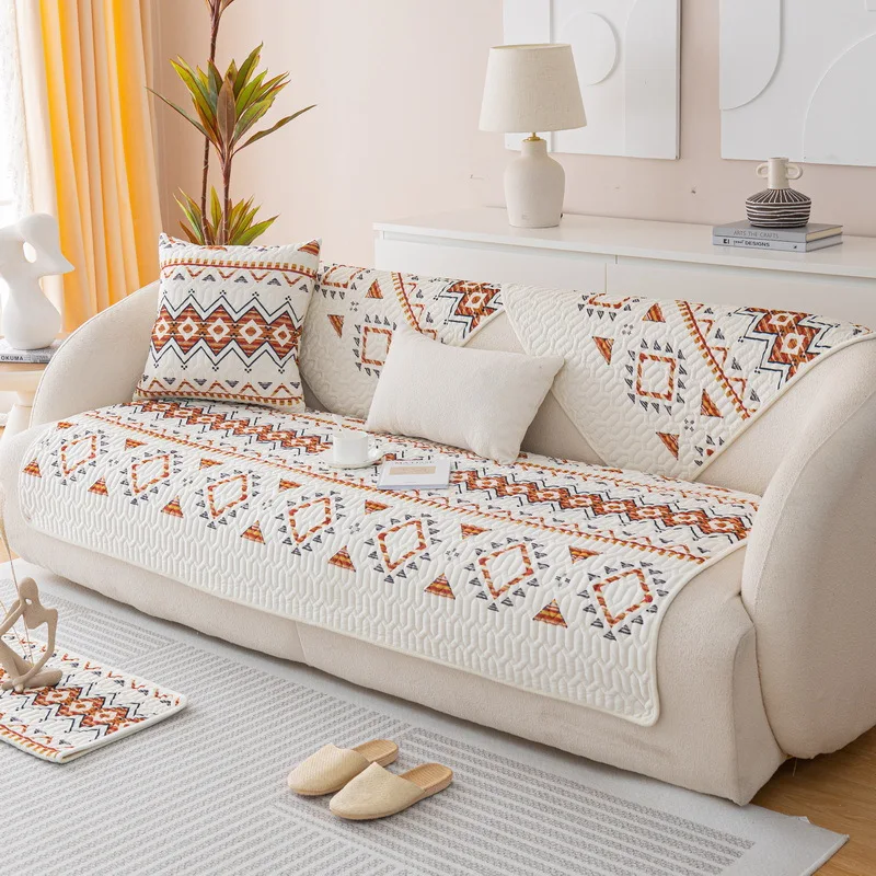 EIFLOY-Ретро этнический бархатный чехол для дивана нескользящий гостиной 3-местный