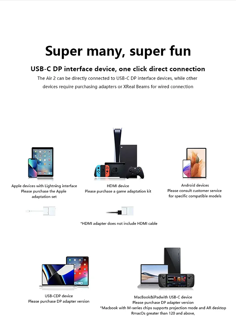 XREAL Nreal Air 2 Pro Smart AR очки HD 130-дюймовый большой экран 1080p вид портативный домашний