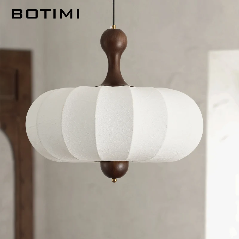 BOTIMI во французском стиле античный шелковый подвесной светильник для спальни