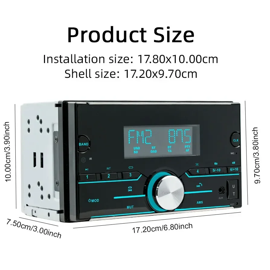 Автомобильный MP3-плеер стерео-система с поддержкой Bluetooth USB TF-карты FM-радио