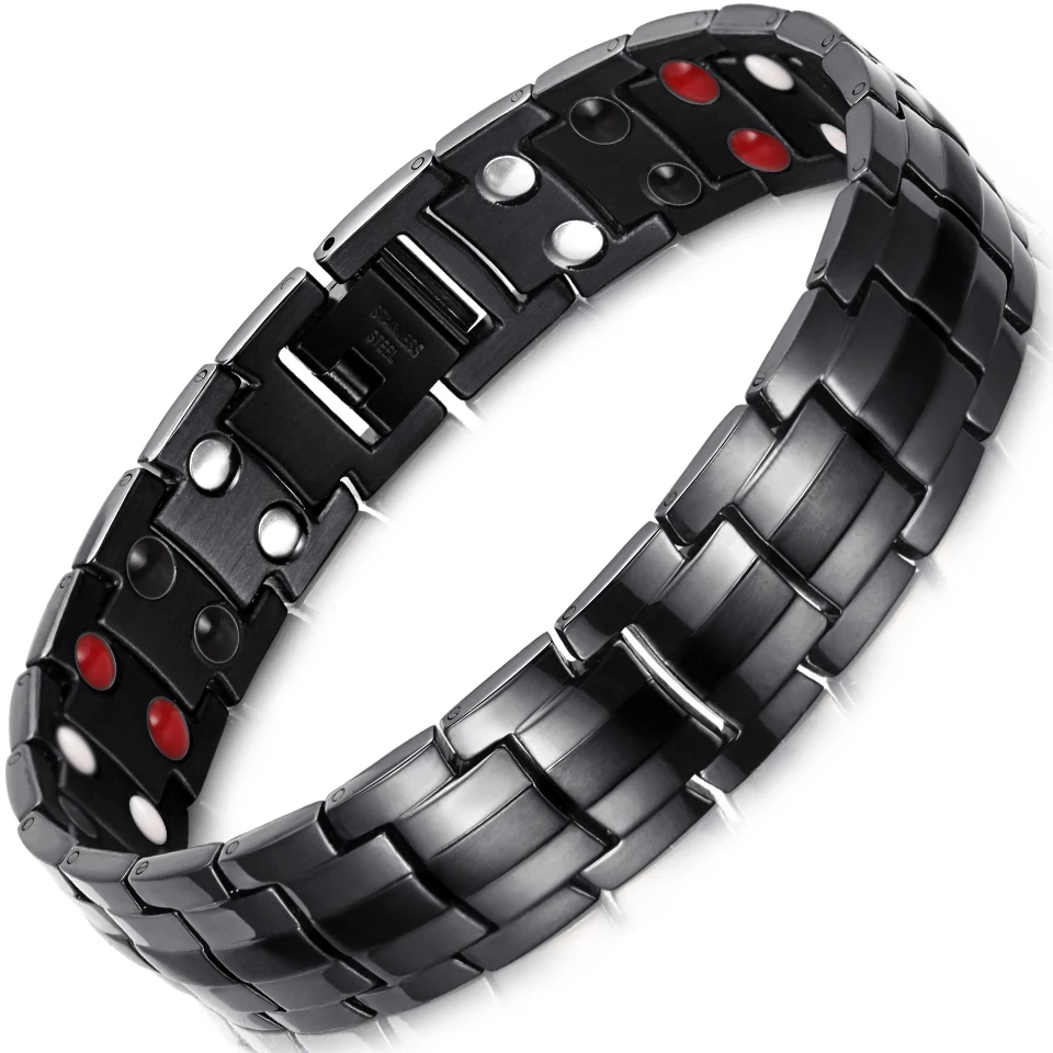 

WelMag Fashion Jewelry Healing Magnetic Bracelets Stainless Steel Bio Energy Bracelet For Men Blood Pressure Accessory Wristband
