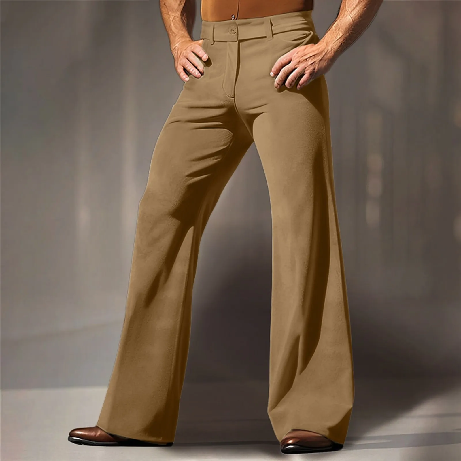 Бархатные элегантные однотонные расклешенные брюки повседневные удобные с