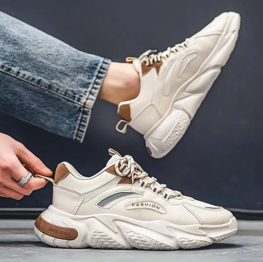 

Men Running Shoes Mesh Leathe Male Basketball Shoes High Quality Casual Sneaker Man Breathable Trend Men Walking Sports Shoes