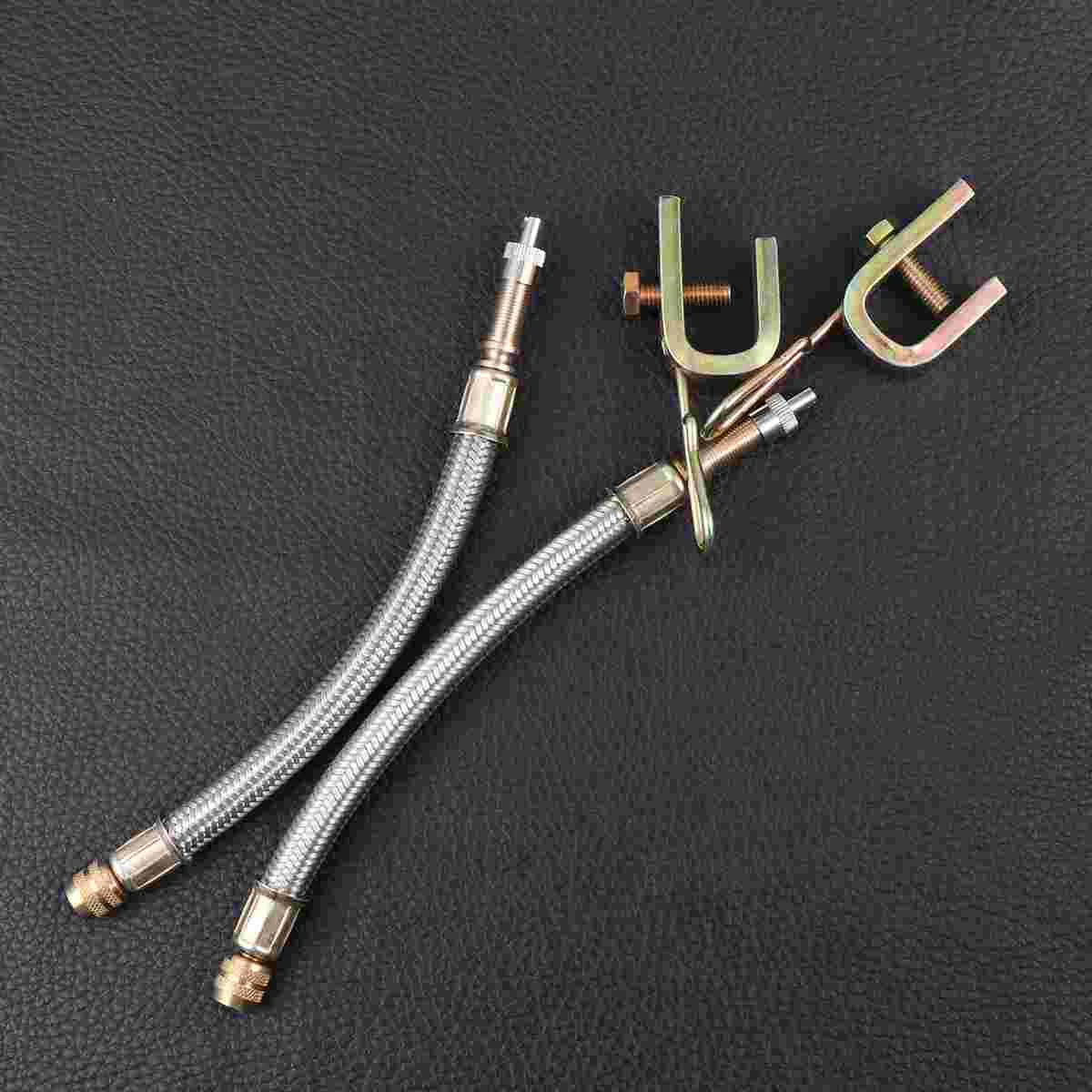 

2pcs Tire Gas Adapter Steel Durable Professional Tire Hose for Car