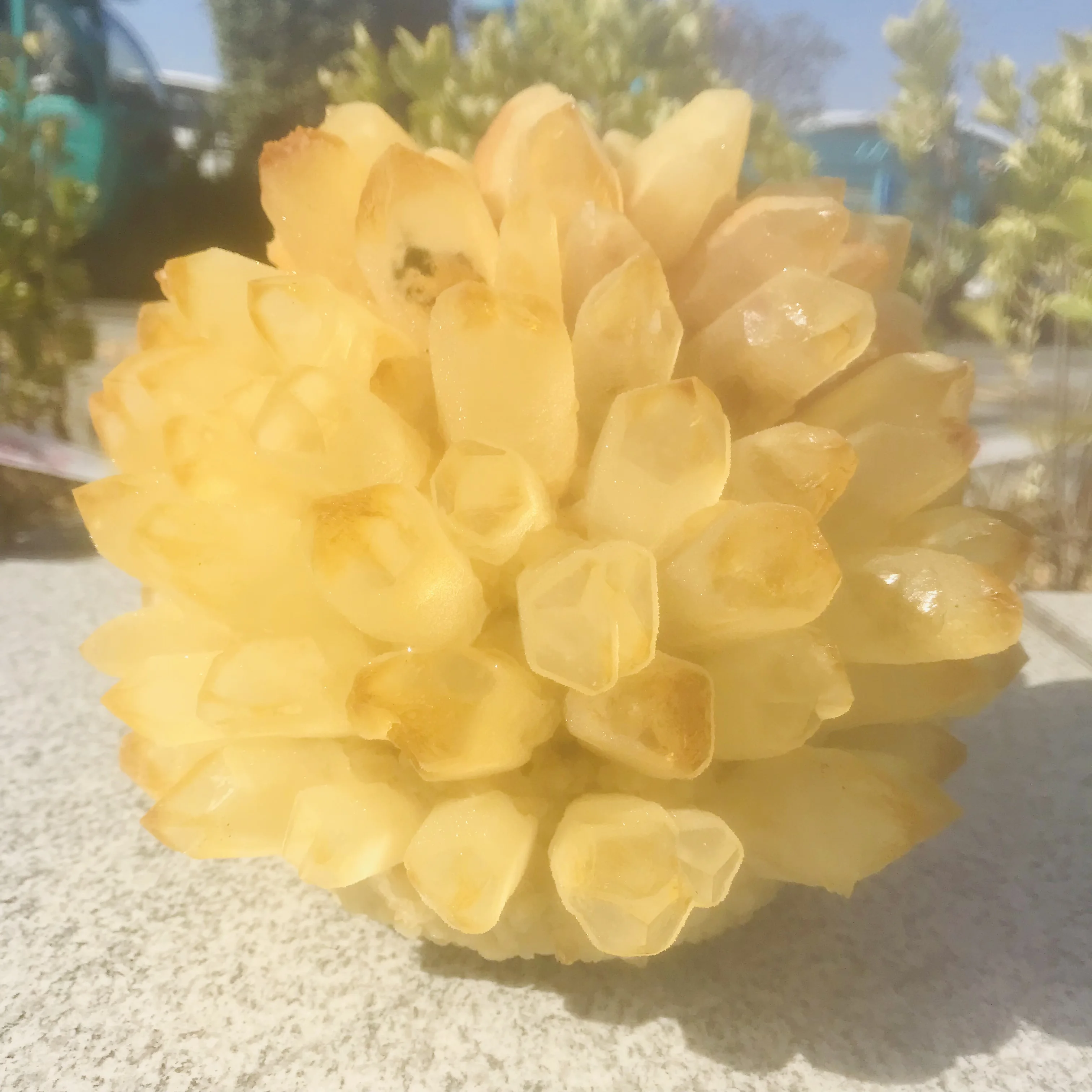 

1pcs Natural crystal cluster quartz yellow Reiki healing stone crystal point specimen home decoration raw crystal mineral