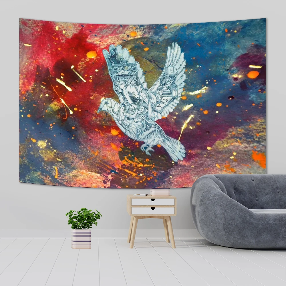 Рок Coldplay Band Альбом Хиппи Настенные гобелены Богемные настенные Мандала INS