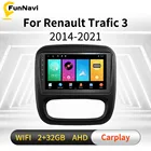 Автомагнитола 2 Din, Android, стерео для Renault Trafic 2015-2019, Авторадио, GPS-навигация, автомобильный мультимедийный плеер, головное устройство, аудио, авто