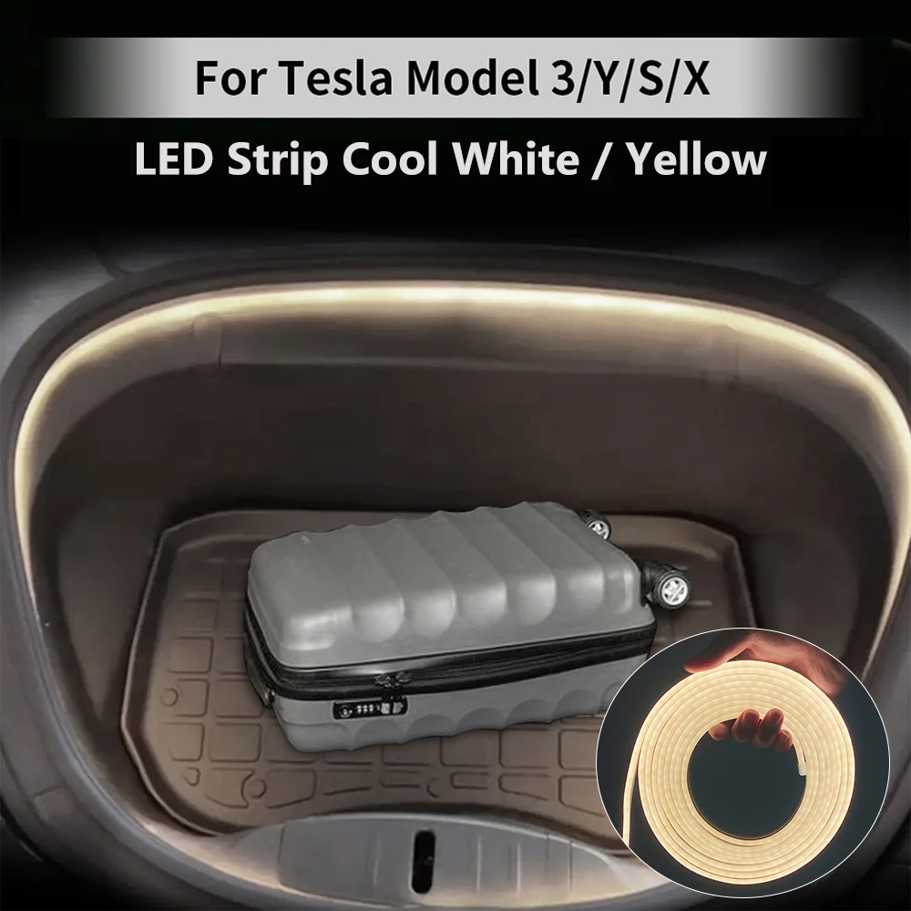 

Model 3 Y Frunk Brighten LED Strips Modified Lighting 5M Waterproof Flexible Front Trunk Silicone Light for Tesla Model 3 Y S X