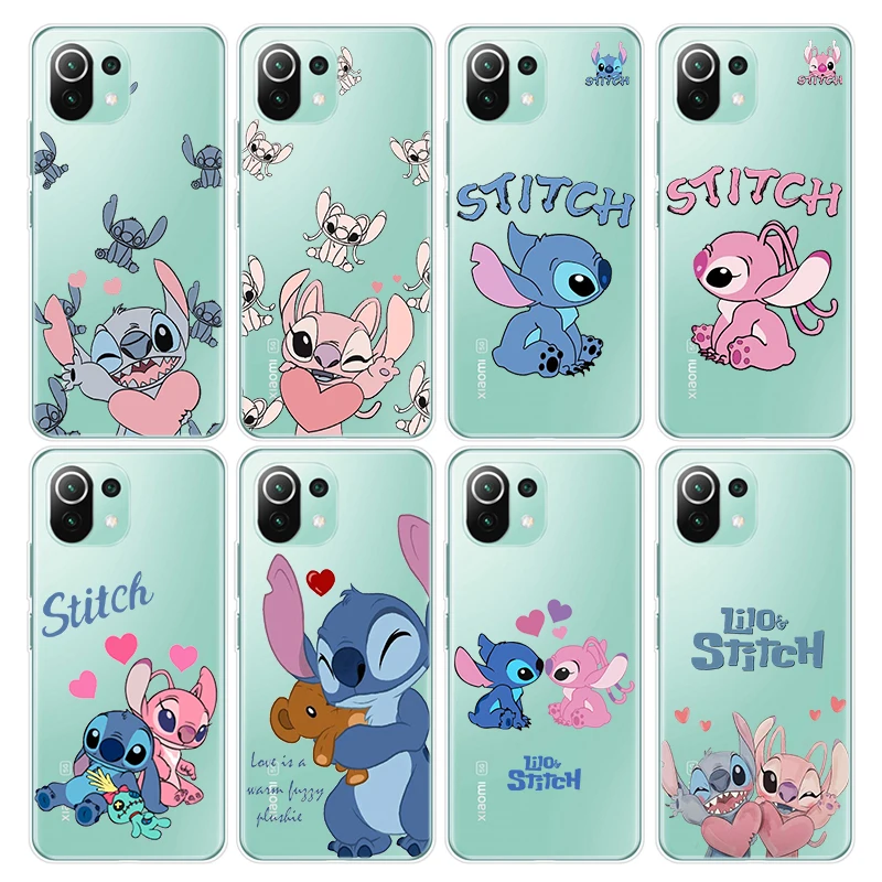 

ilo Stitch Disney Couple Phone Case For Xiaomi Mi 12 12X 12S 11 11T 11X 10 10T 9 Pro Lite 4G 5G Soft Transparent Shell Cover