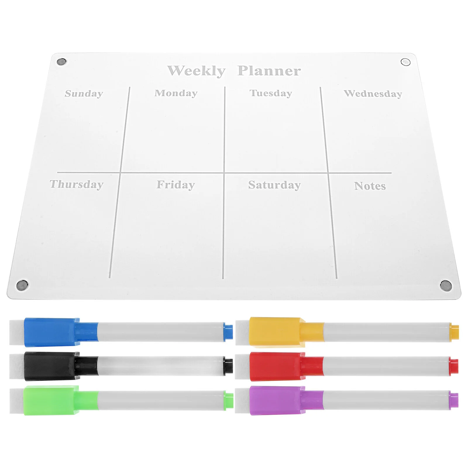 

Acrylic Sheet Magnetic Calendar Schedule Plan Board Rewritable Wall Clear Fridge To-do-list Planner Refrigerator Dry Erase