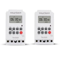 sinotimer 2 pcs seconds control timer switch large screen digital display hot pin voltage output time controller tm630s 4 12v