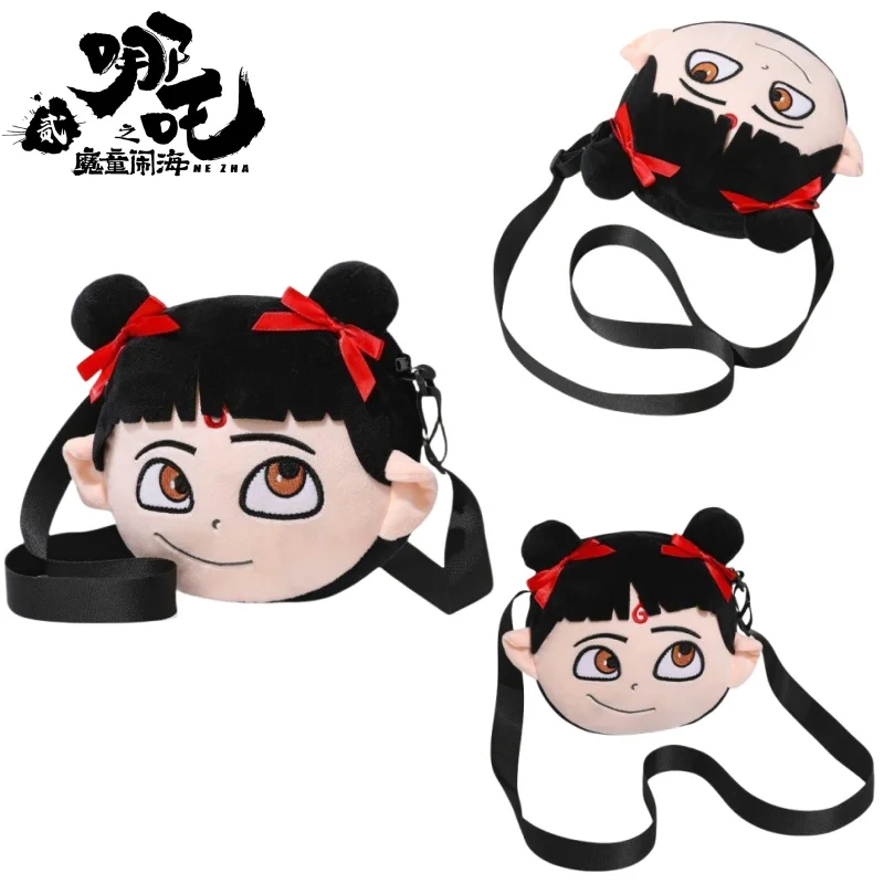 Ne Zha2 Плюшевый рюкзак с героями мультфильмов Zha большая вместимость портативная