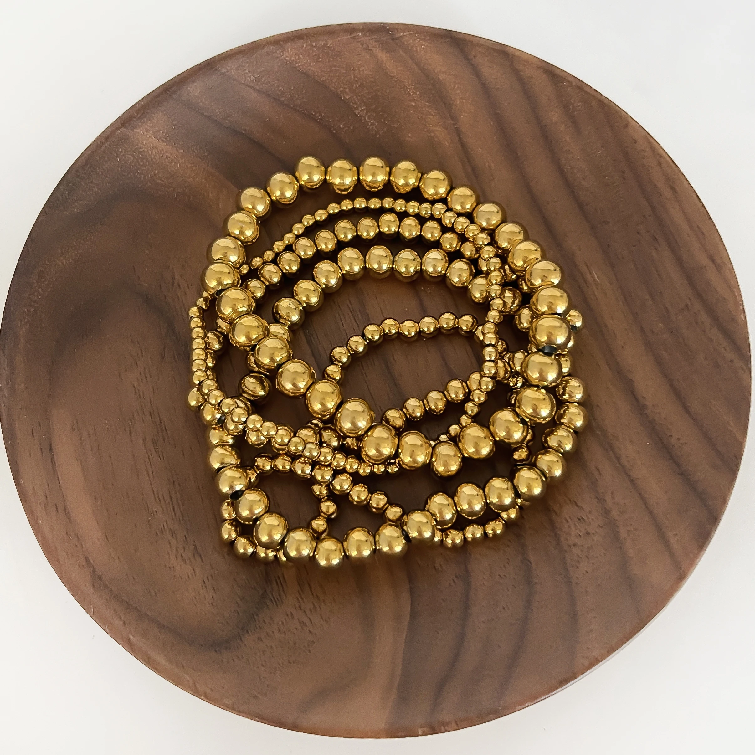 GHIDBK 3 4 5 6 7 мм браслеты из нержавеющей стали с бусинами для женщин и мужчин