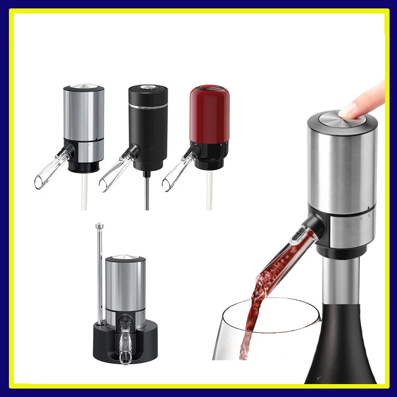 

Electric Wine Decanter Dispenser Quick Sobering Wine Aerator Dispenser Pourer Pump One-Touch Automatic Kitchen Bar Tools Tool