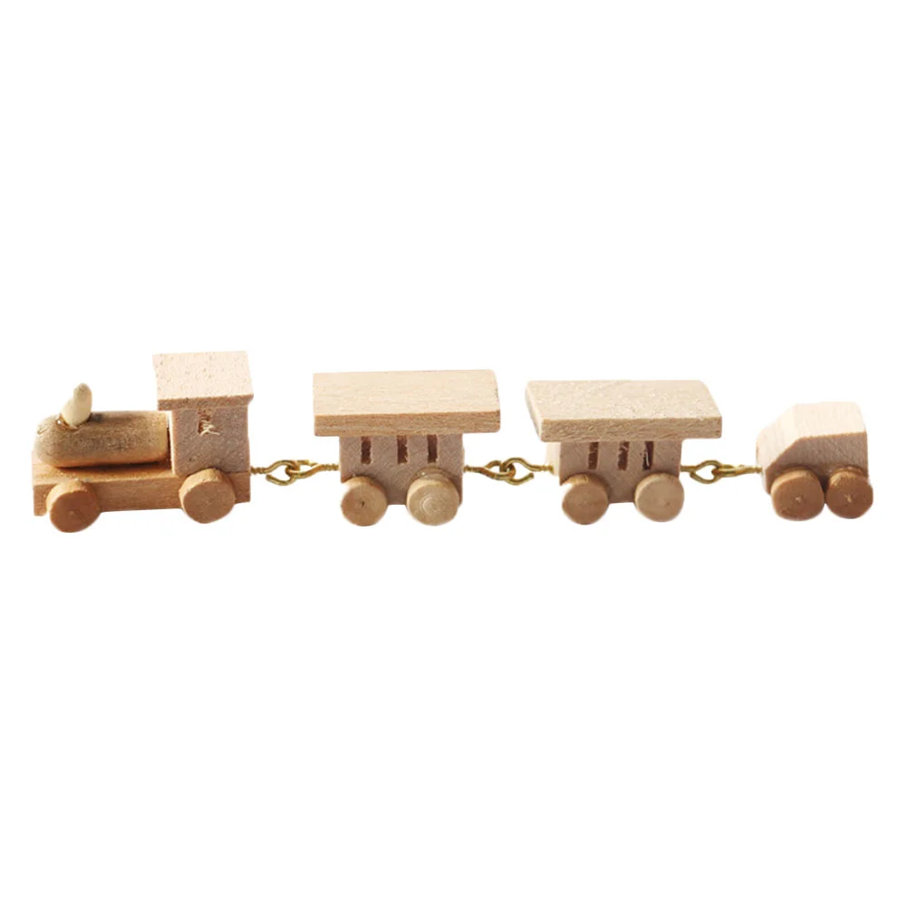 

1pc Train Decor Doll House Ornament Train Kids Adornment Miniature Model