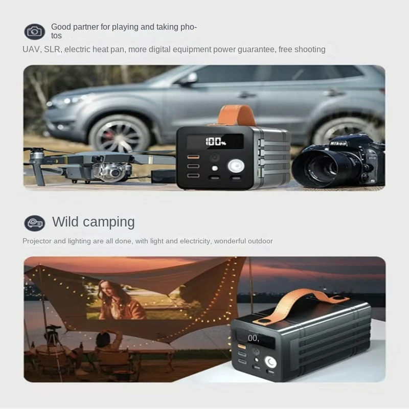 AC Power Bank 60000 mAh notebook Backup Battery  output 100 w power energy storage power night fishing outdoor storage supply images - 6