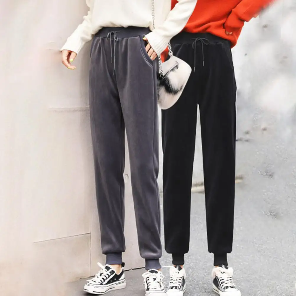 

Winter Trousers Ankle-banded Women Pants Deep Crotch Winter Pants