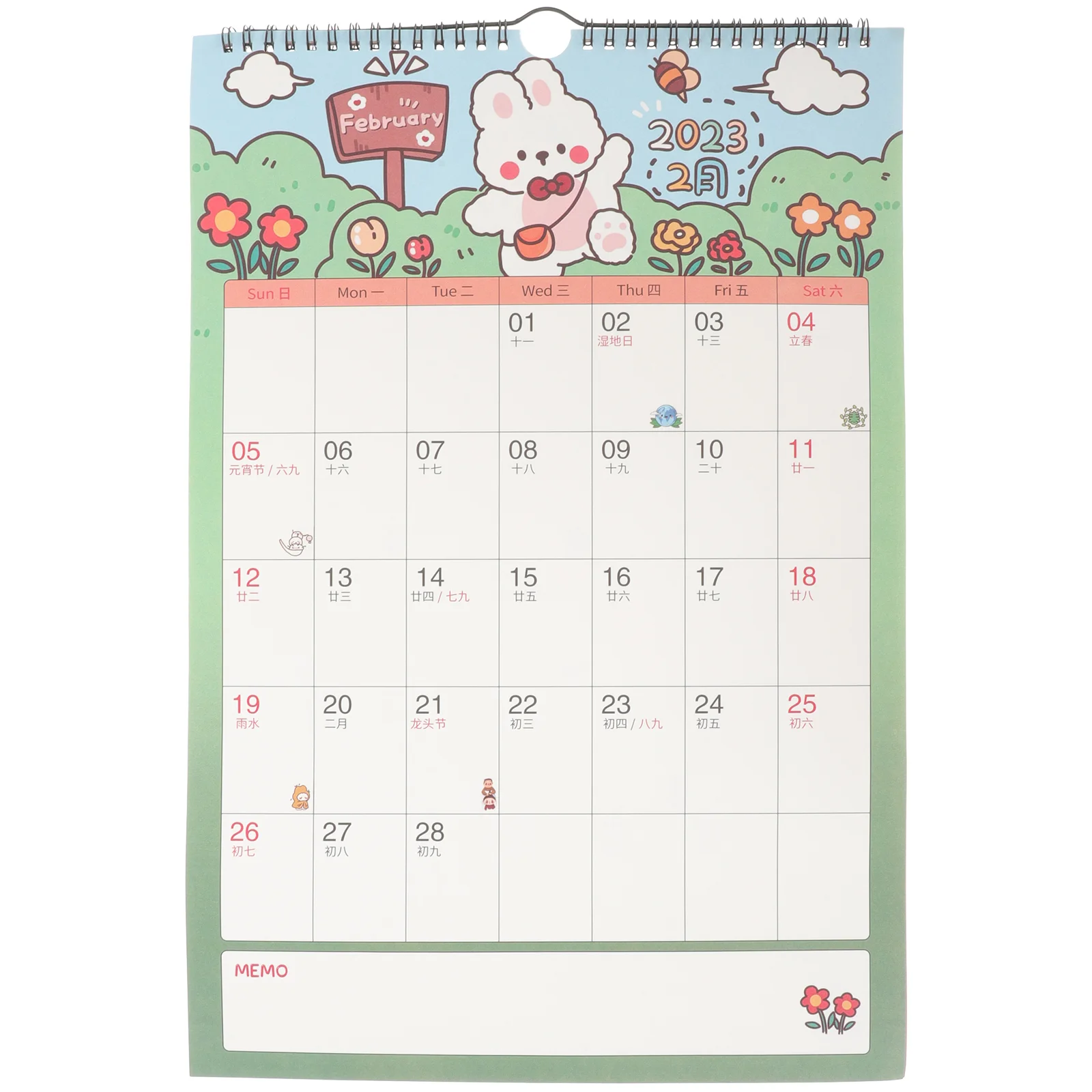 

Wall Calendar Rabbit Year Yearly Monthly Calendar Chinese New Year Gifts