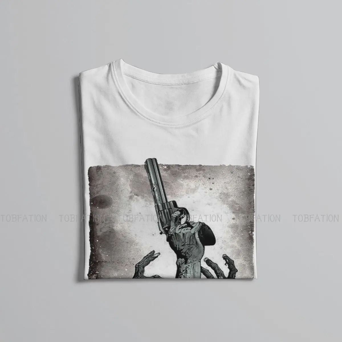 Футболка с принтом Ходячие мертвецы Рик ТВ пистолет футболка Харадзюку мужские