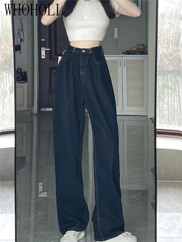 

Женские джинсы, новинка весны 2022, свободные брюки с широкими штанинами, прямые брюки, узкие джинсовые брюки с высокой талией