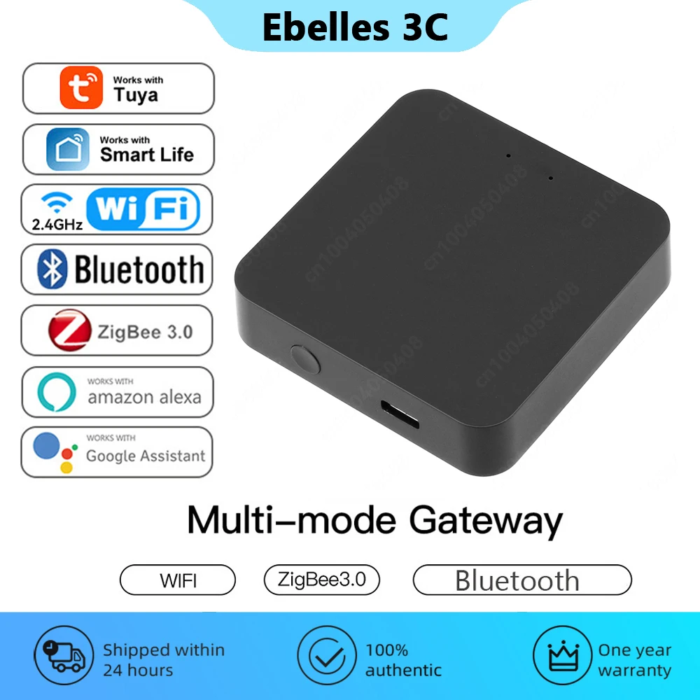 

Tuya Smart Home Multi-mode Gateway Hub Zigbee 3.0 Bluetooth Mesh WiFi Wireless Bridge Works with Alexa Google Smart Life APP