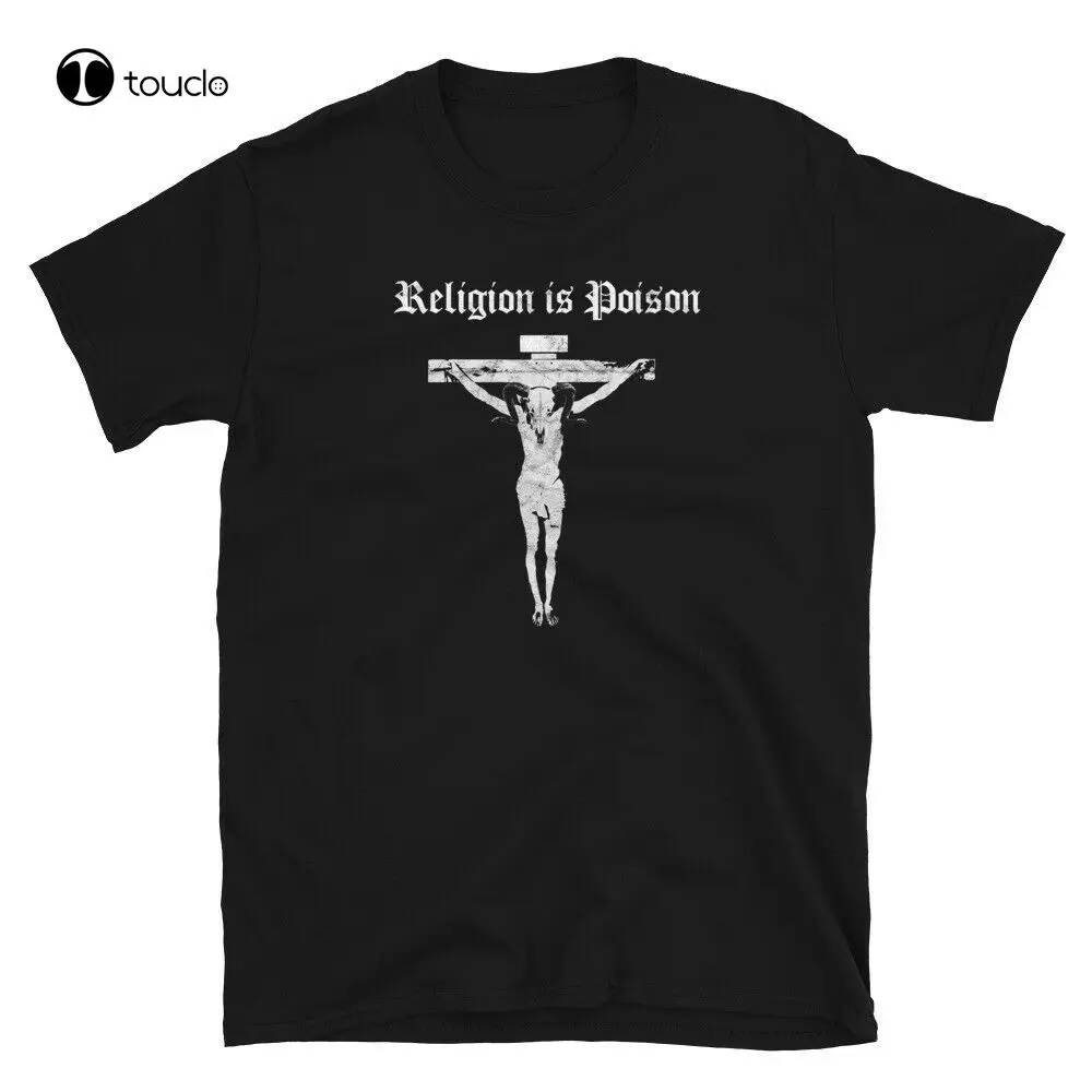 

Антихристос атеист, оккультная Готическая панк-религия, сатана, ядовитая дизайнерская футболка, футболка на заказ, aldult, Молодежная, унисекс,...