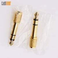 300pcs 6.35mm Jack Male To 3.5mm Female Audio Adapter Connector 3 Pole For Speaker Amplifier Gold Plated Wire Earphone Converter