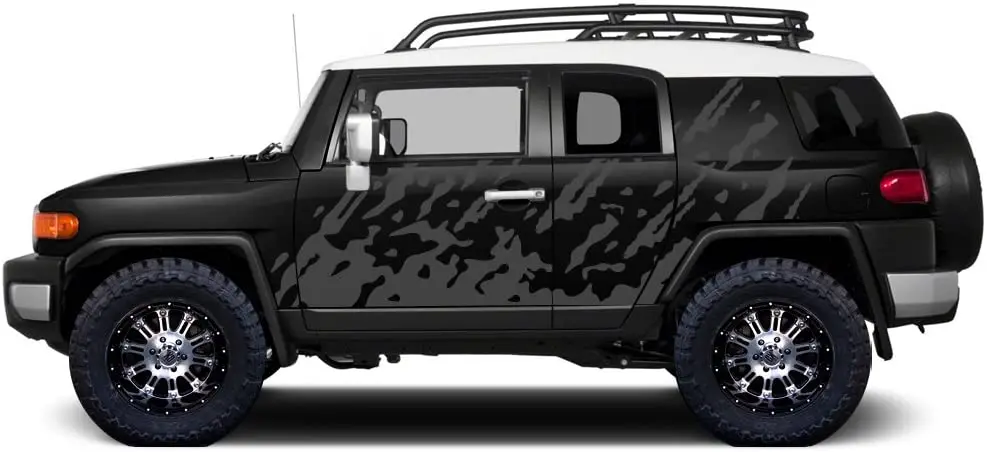 

Factory Crafts Burst Side Graphics Kit 3M Vinyl Decal Wrap Compatible with Toyota FJ Cruiser 20072014 Nimbus Gray