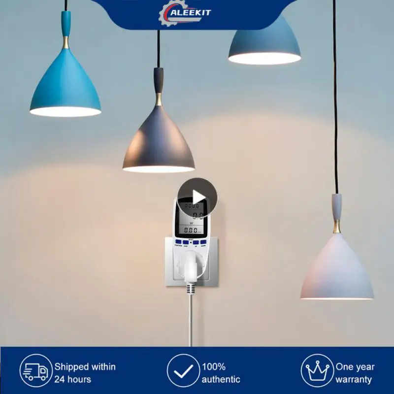 

NEW LCD Energy Meter Wattmeter Monitoring Device Wattage Electricity Kwh EU US FR BR UK Plug Power Measuring Outlet Analyzer