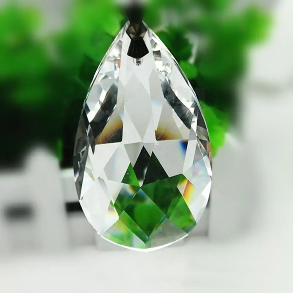 

10 Pcs Clear Glass Crystal Prisms Pendants Chandeliers Lighting Ornament Lamp 28mm Parts Drops Rainbow Lustres M7z9
