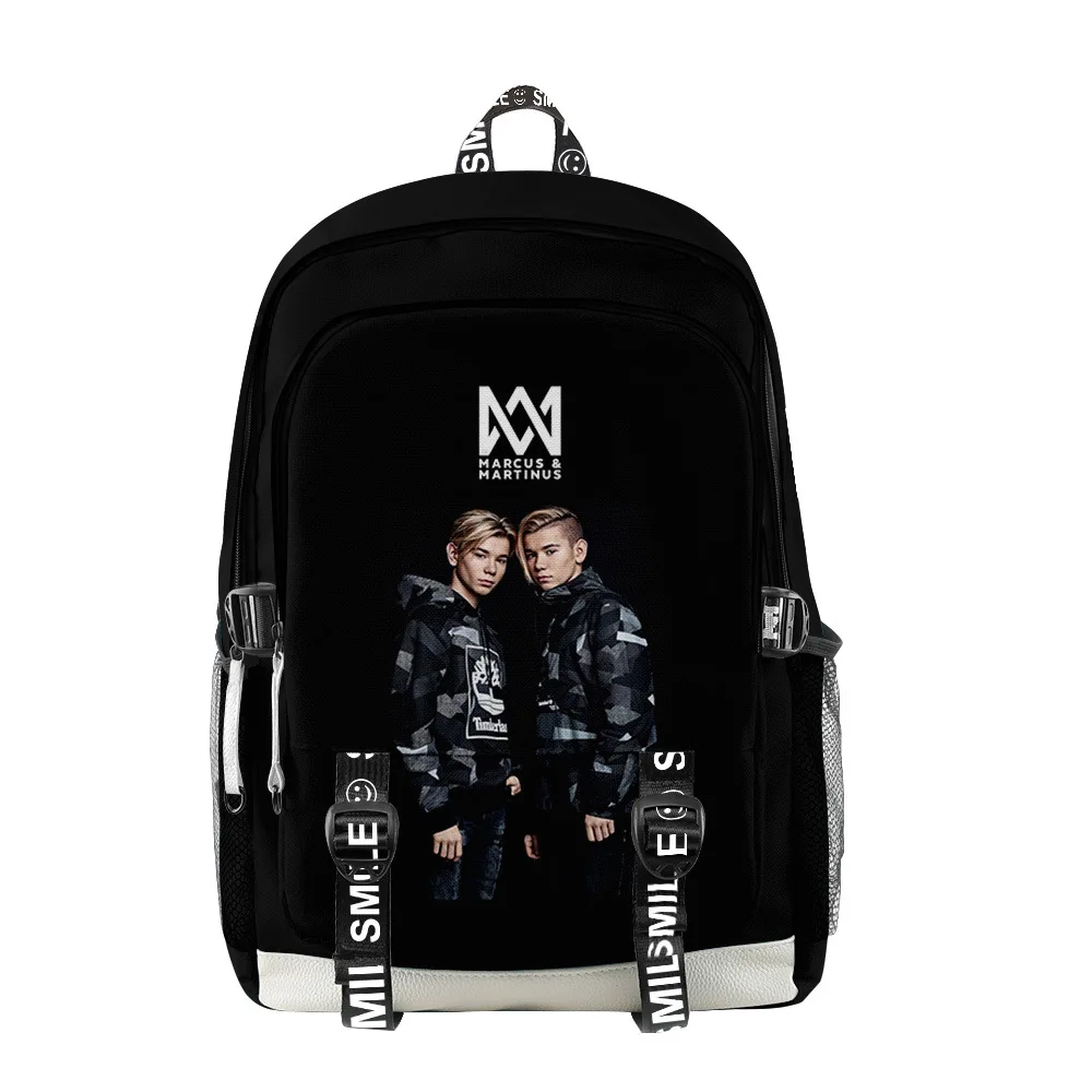 

Kawaii Youthful School Bags Unisex Marcus And Martinus Travel Bag 3D Print Oxford Waterproof Notebook Shoulder Backpacks