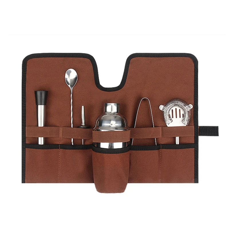 

Folding Barware Kit Storage Bag No Tools for Bartender Camp Party DIY Cocktail