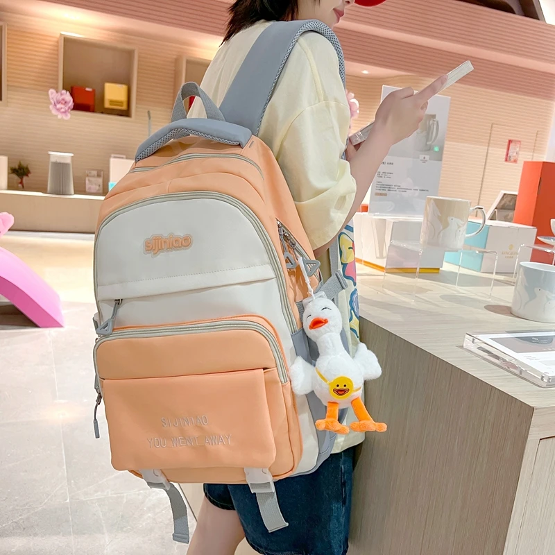 

Fashion High-capacity Women Travel Mochila Student Bookbag Laptop Rucksack High School Girls Schoolbag Nylon Backpack