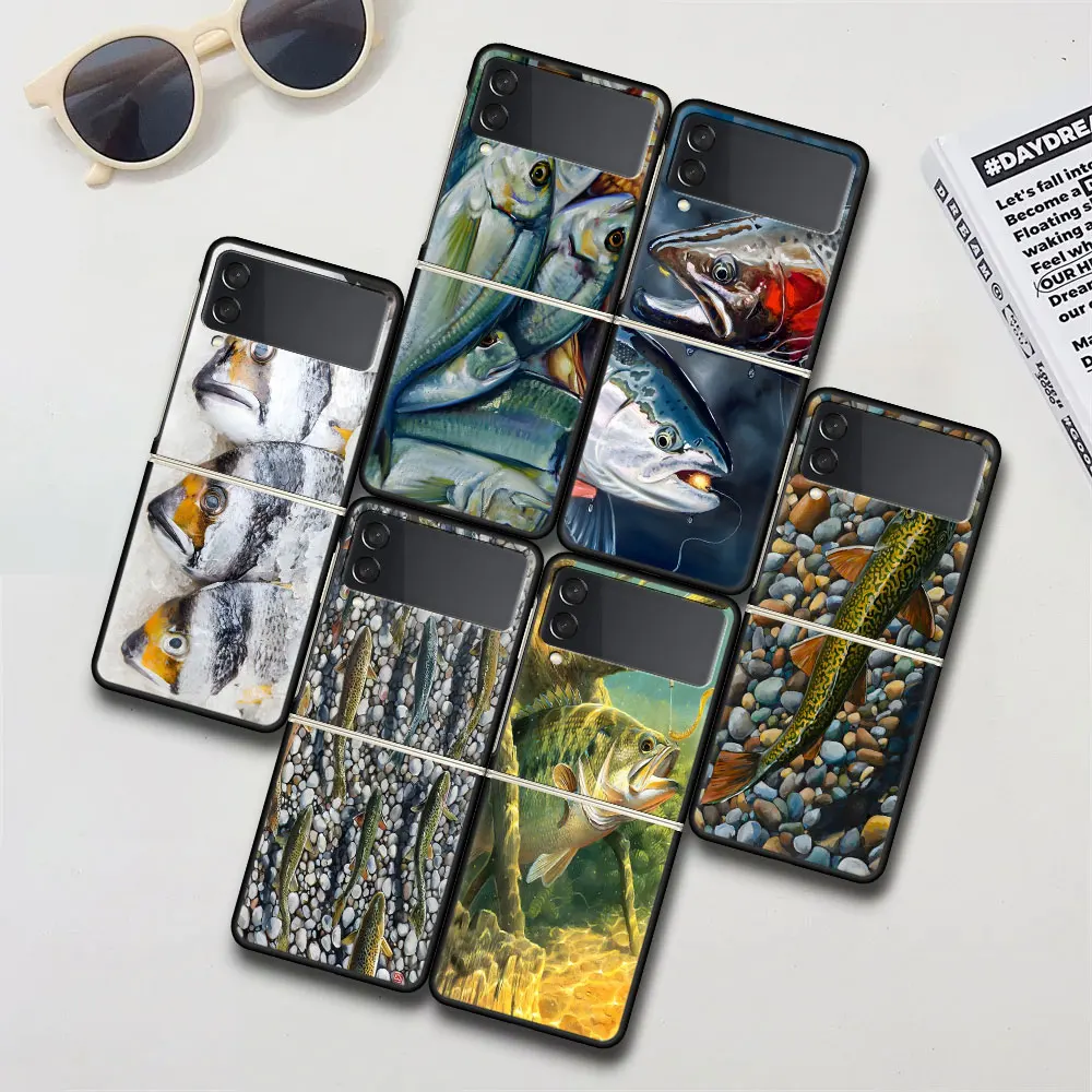 Чехол для телефона с изображением рыбы и форели Samsung Galaxy Z Flip 4 3