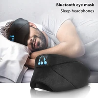 sleep headphones 3d eye mask wireless bluetooth 5 0 with mic headset for side breathable sleepers travel call and music earmuffs