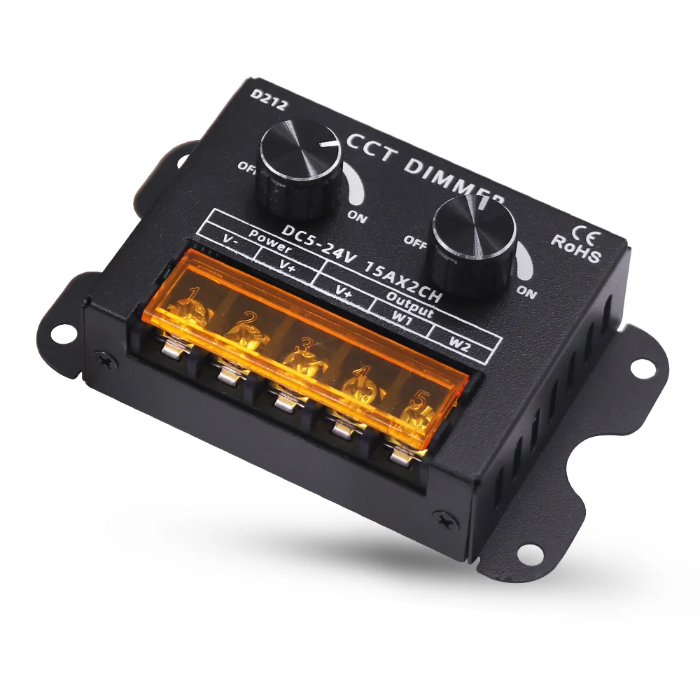 

Двухканальный диммер LED 15А 5-24В