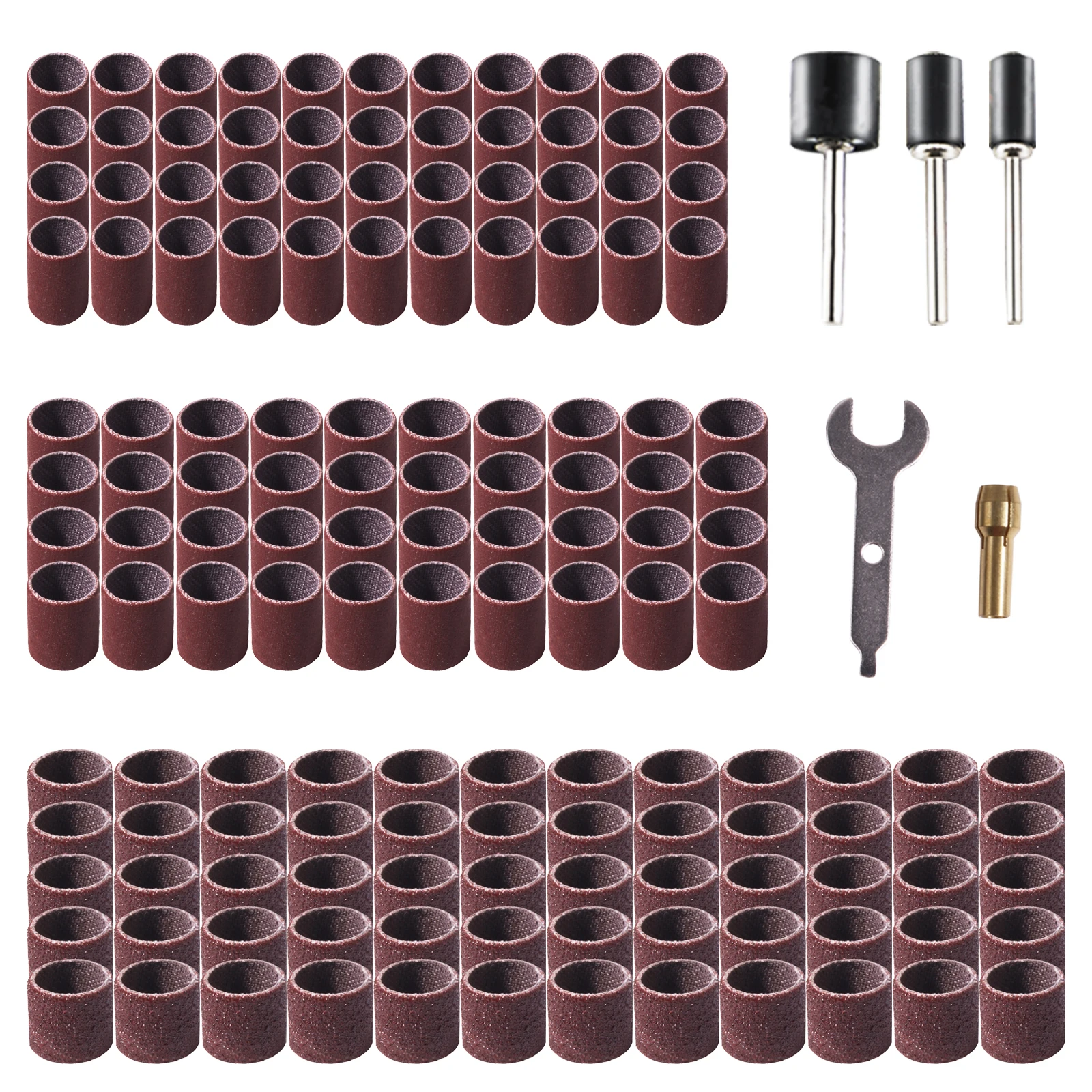 90pcs Sanding Drum Kit for Dremel Rotary Tool Sanding Bands Sanders Accessories For Drill WoodWorking   80-600grit