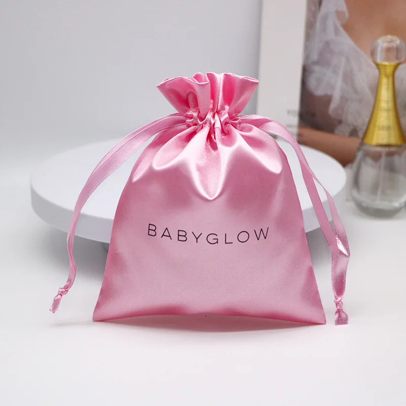 20pcs Silk Stain Drawstring Gift Bags with Ribbon for Jewelry Hair Travel Watch Bead Ring Makeup Pouch Wedding Favors Candy Bag