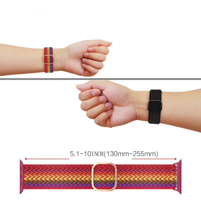 Nylon Strap for Apple Watch Band 44mm 45mm 41mm 40mm 42mm Accessories iWatch Bracelet series 8 7 SE 6 5 4 3