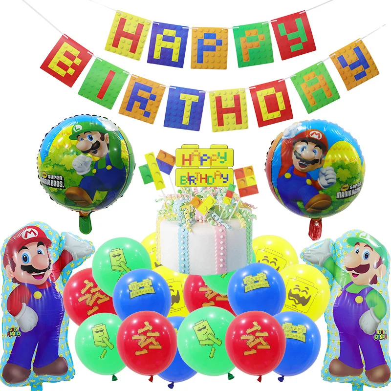 

New Mario Aluminum Balloons Mario-themed Birthday Parties Games Toys Decorations Party Decorations Aluminum Foil