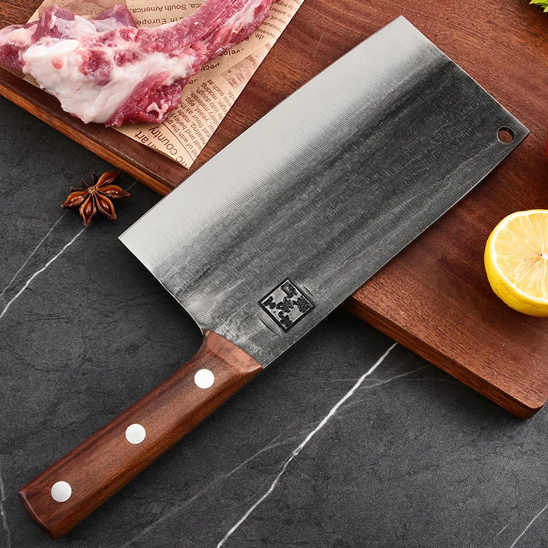 8 дюймов Кухонные ножи с деревянной ручкой острый мачете Мясницкий ручной работы