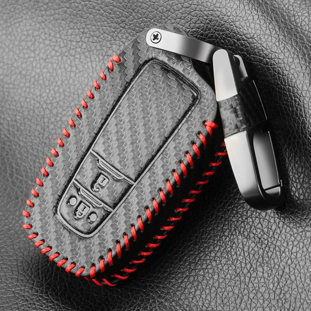 Чехол для автомобильного ключа Leatjer 2/3/4 кнопок Toyota Camry CHR Corolla RAV4 Avalon Land Cruiser Prado Prius