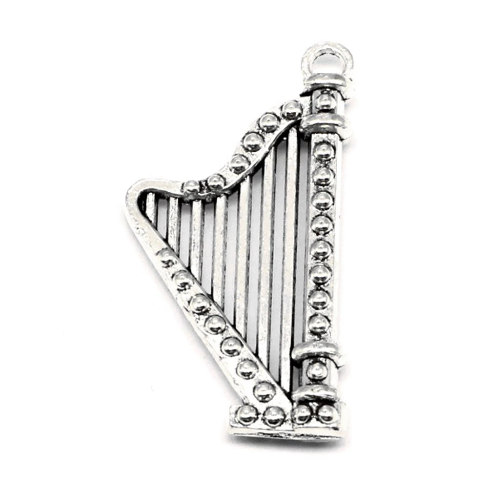 

Harp Charm For Making Jewelry Diy Finding 18pcs 21x40mm