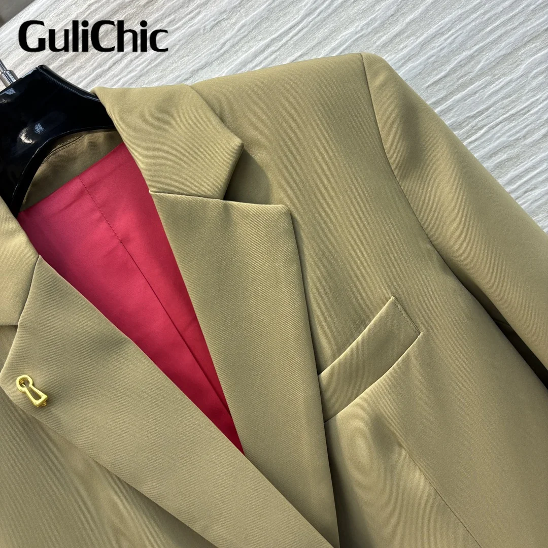 Женский двубортный блейзер с лацканами GuliChic 9 27